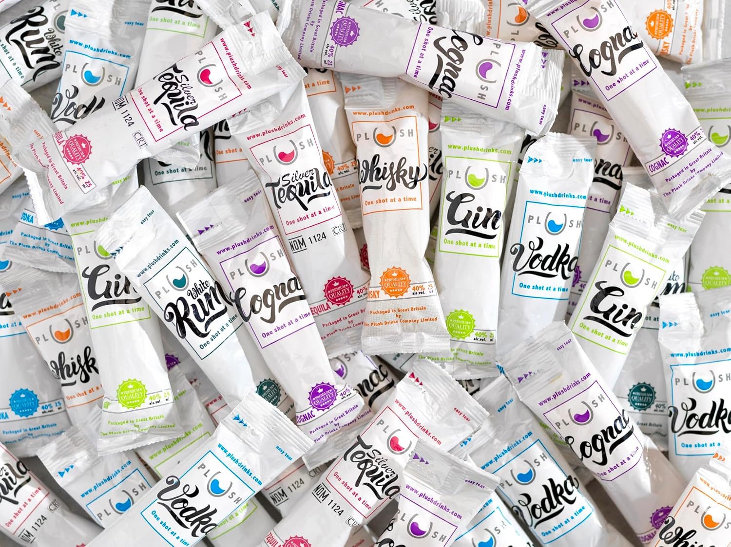 Plush Drinks party Pack 54 single shots of Plush Drinks spirit