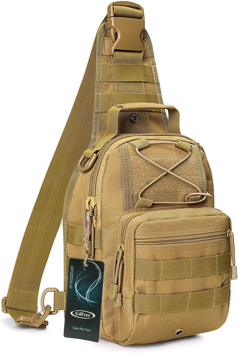 G4Free Outdoor Tactical Bag Backpack, Military Sport Bag Pack Sling Shoulder Backpack and Tactical EDC Sling Backpack, Military Rover Shoulder Sling Bag Pack Molle Assault Range Bag