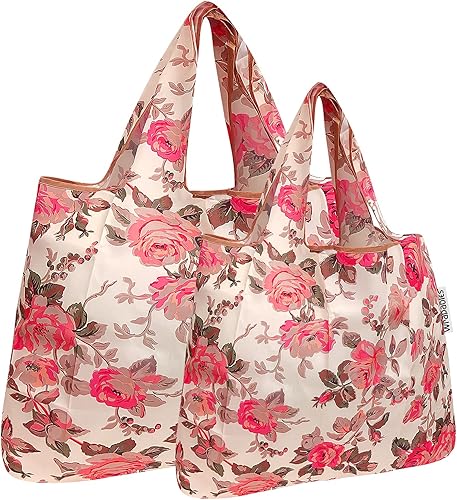 allydrew Bolsa de comestibles reutilizable de nailon plegable grande