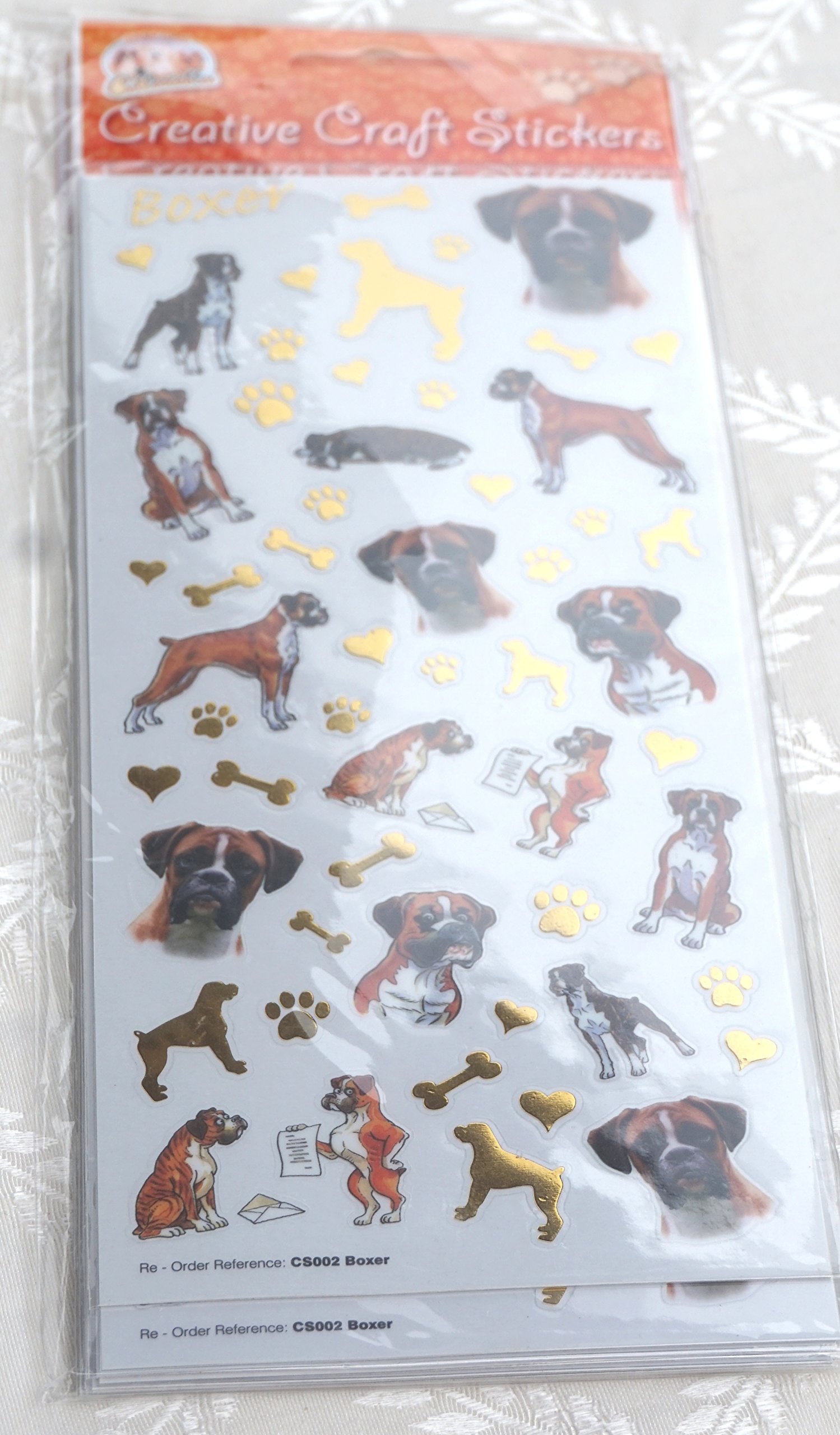 Faithful Friends Dog Breed Craft Stickers - Boxer Dog - For Scrapbooking, Card Craft Etc