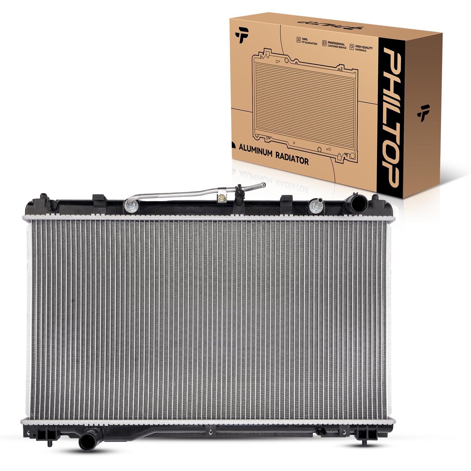 PHILTOP Car Radiators Compatible with 2002-2006 Camry 3.0L, 2004-2006 ES330, 2004-2008 Solara 3.3L, 2002-2003 ES300, 2004-2006 Camry 3.3L CU2435