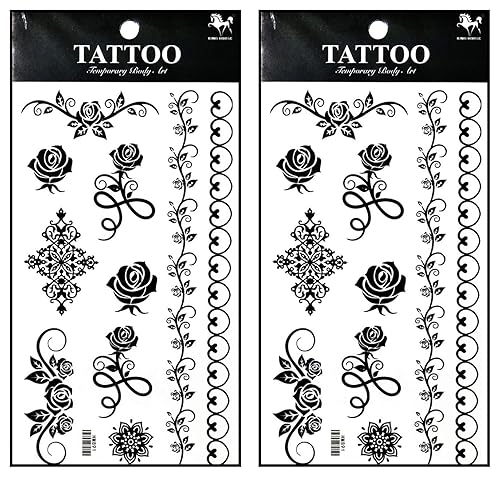 Miniatura 4 de Tatuajes de 2 hojas de plumas de henna de pájaro indio nativo americano temporales falsos tatuajes de fantasía para mujeres sexy pintura corporal