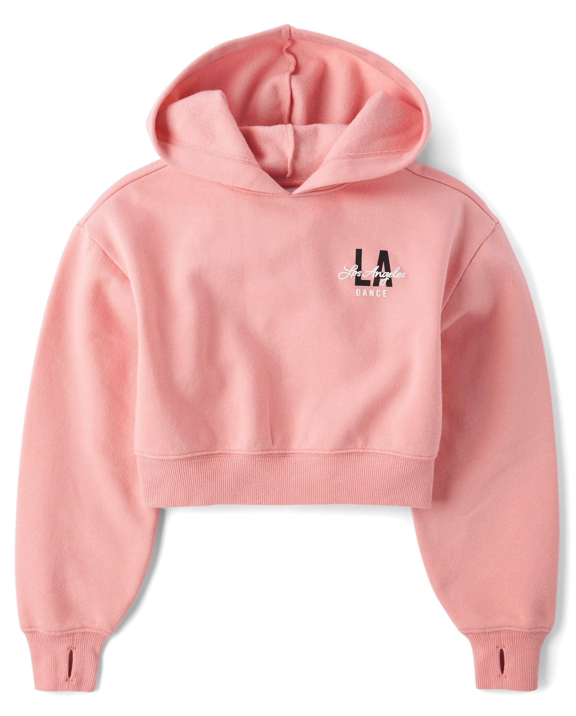 The Children's Place Girls' Active Long Sleeve Hooded Sweatshirt