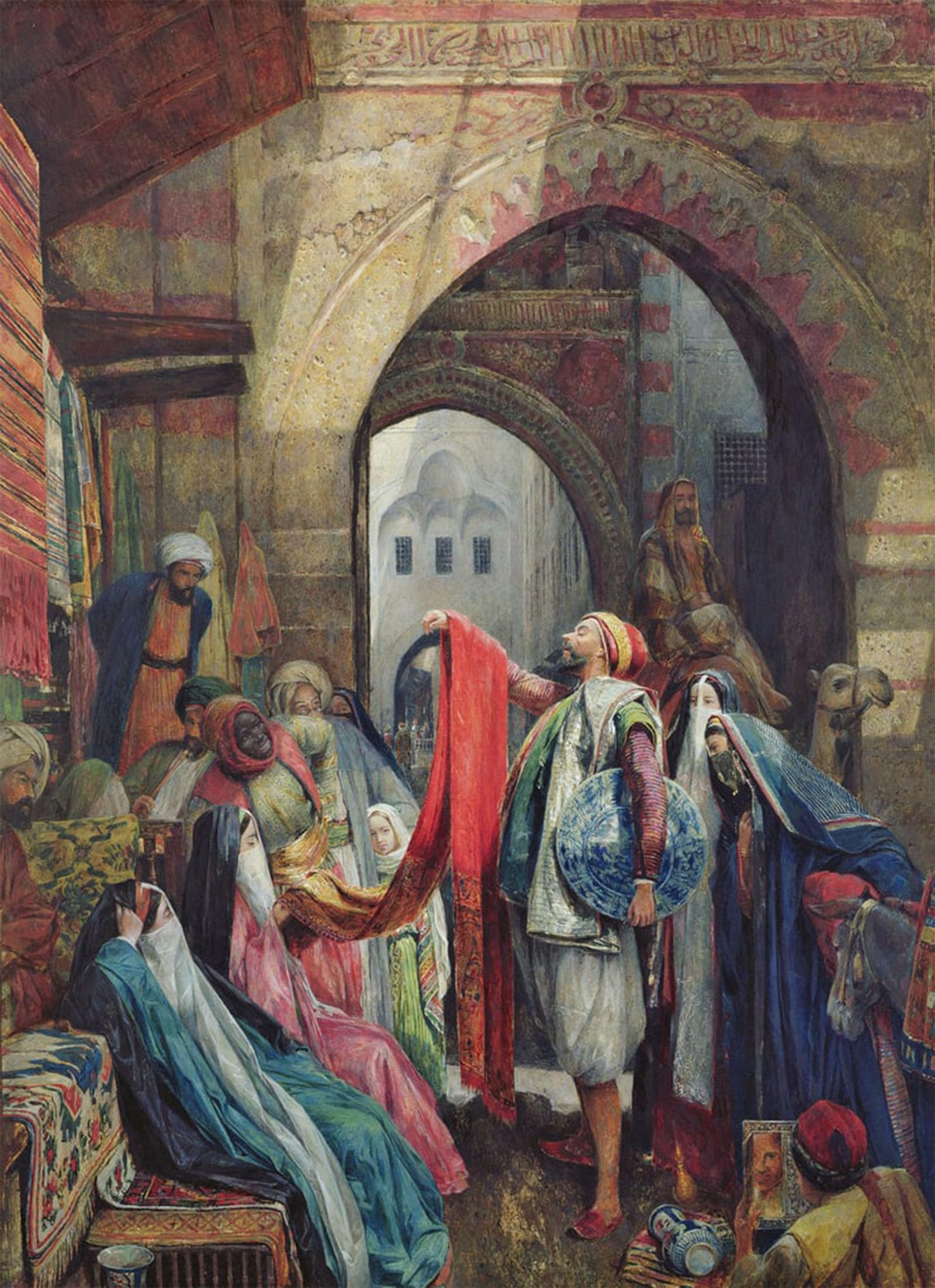 POSTERIIk Famous Animal Posters Vintage Picture a Cairo Bazaar by John Frederick Lewis Modern Wall Decor for Home Decor 60x90cm