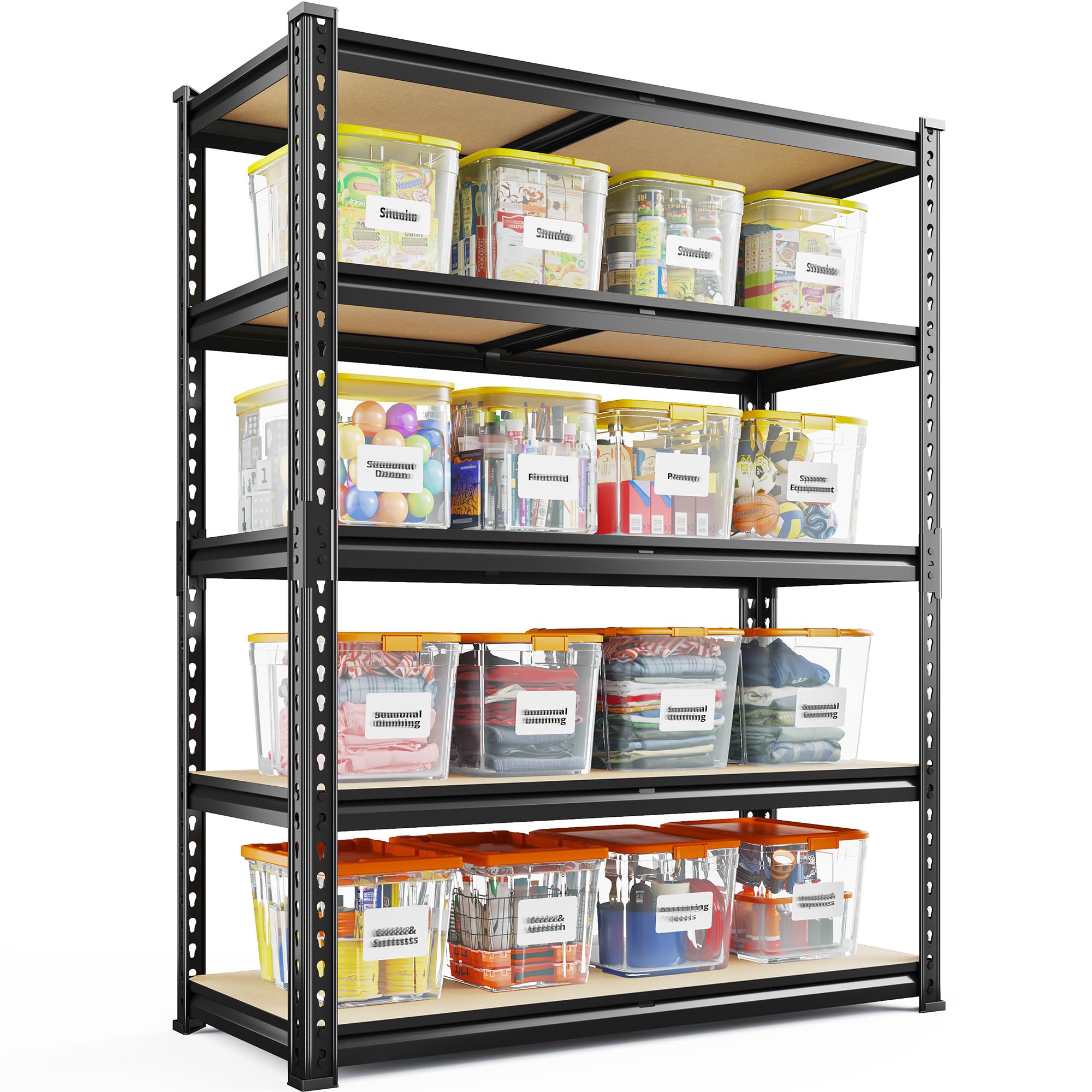 REIBII 2400 LBS Garage Shelving for Basement, Adjustable Shelving Unit