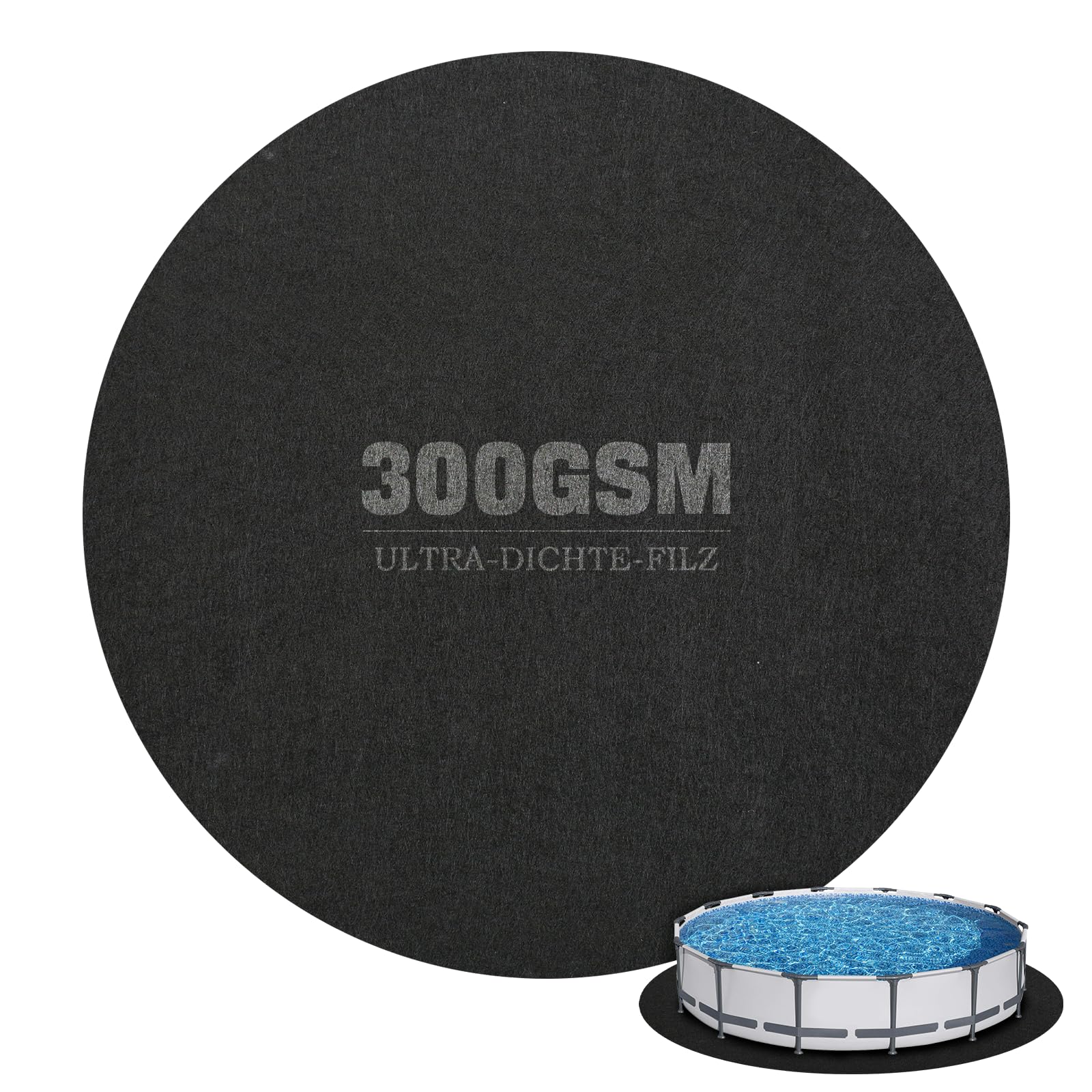 Pool Bodenplane, 3,7m/12ft Runde Poolunterlage, Pool-Bodenmatte