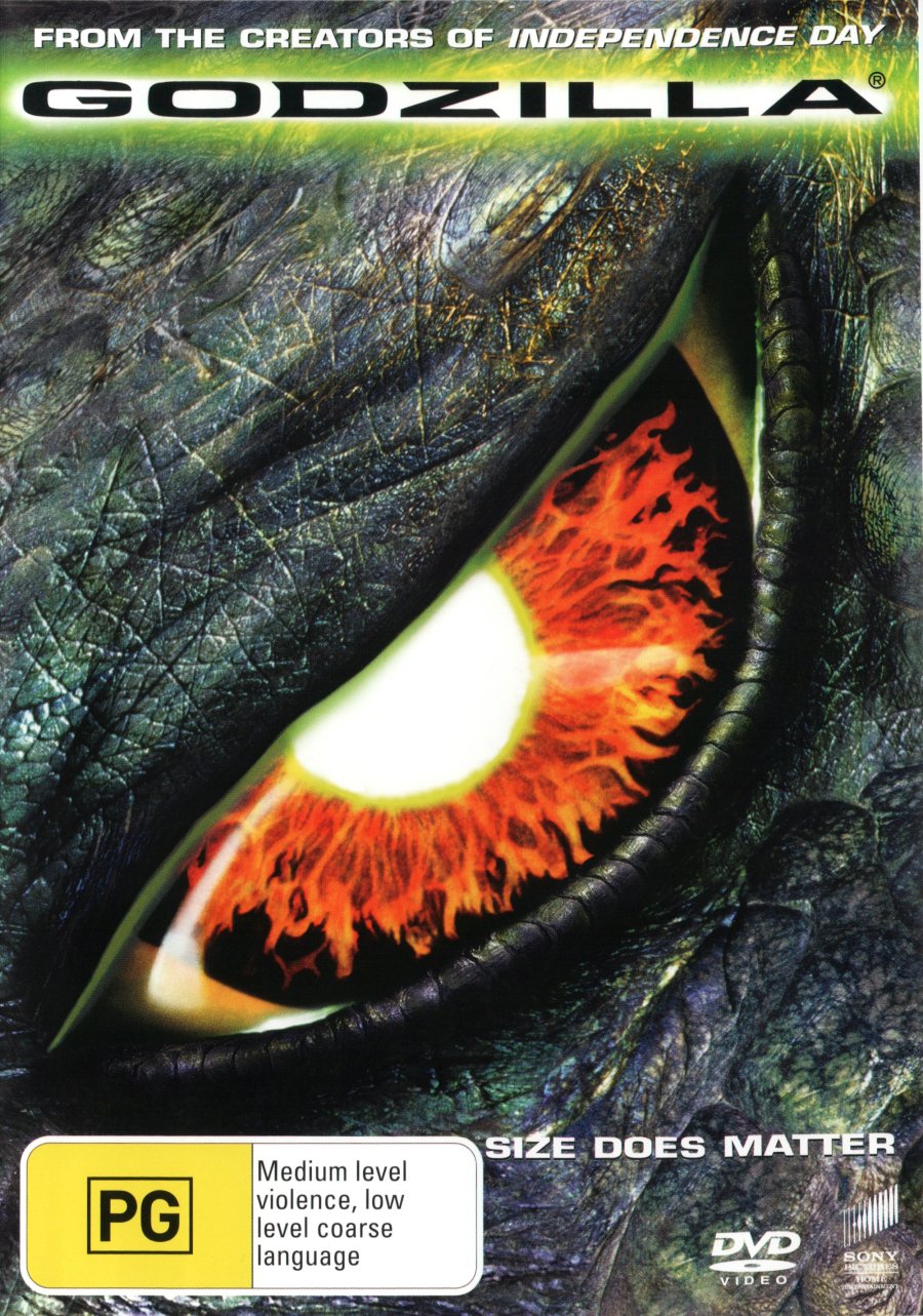 Godzilla en soporte DVD para noches de cine familiar en casa