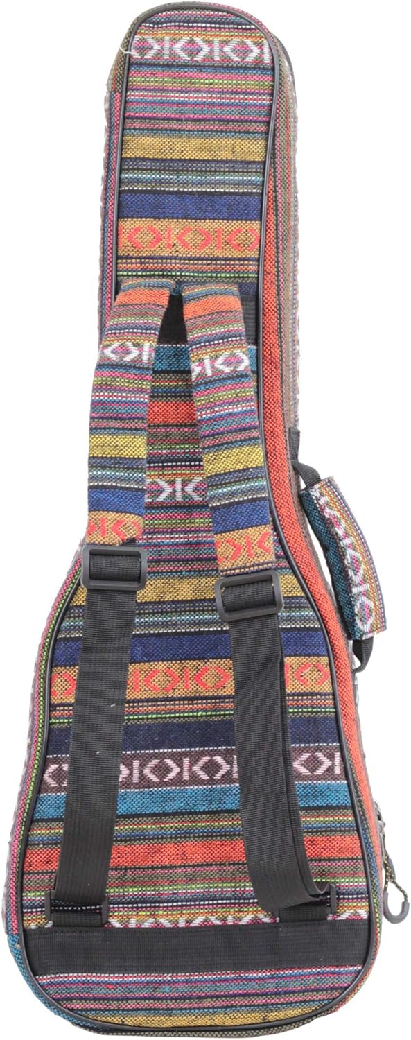 MUINS Ukulele Bag,21 23 26 Durable Colorful Ukelele Case with Thicker Pad with Double Adjustable Straps, Storage and Handle (Orange, Tenor 26 Inch)