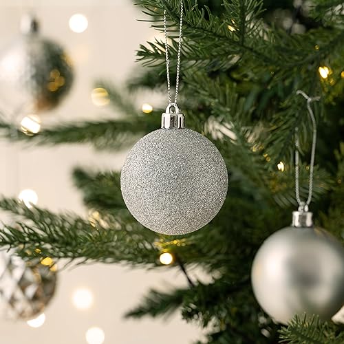 Miniatura 273 de Valery Madelyn Juego de adornos decorativos para árbol de Navidad para otoño, Halloween, 50 unidades de 2.36 pulgadas, rojo, verde y dorado