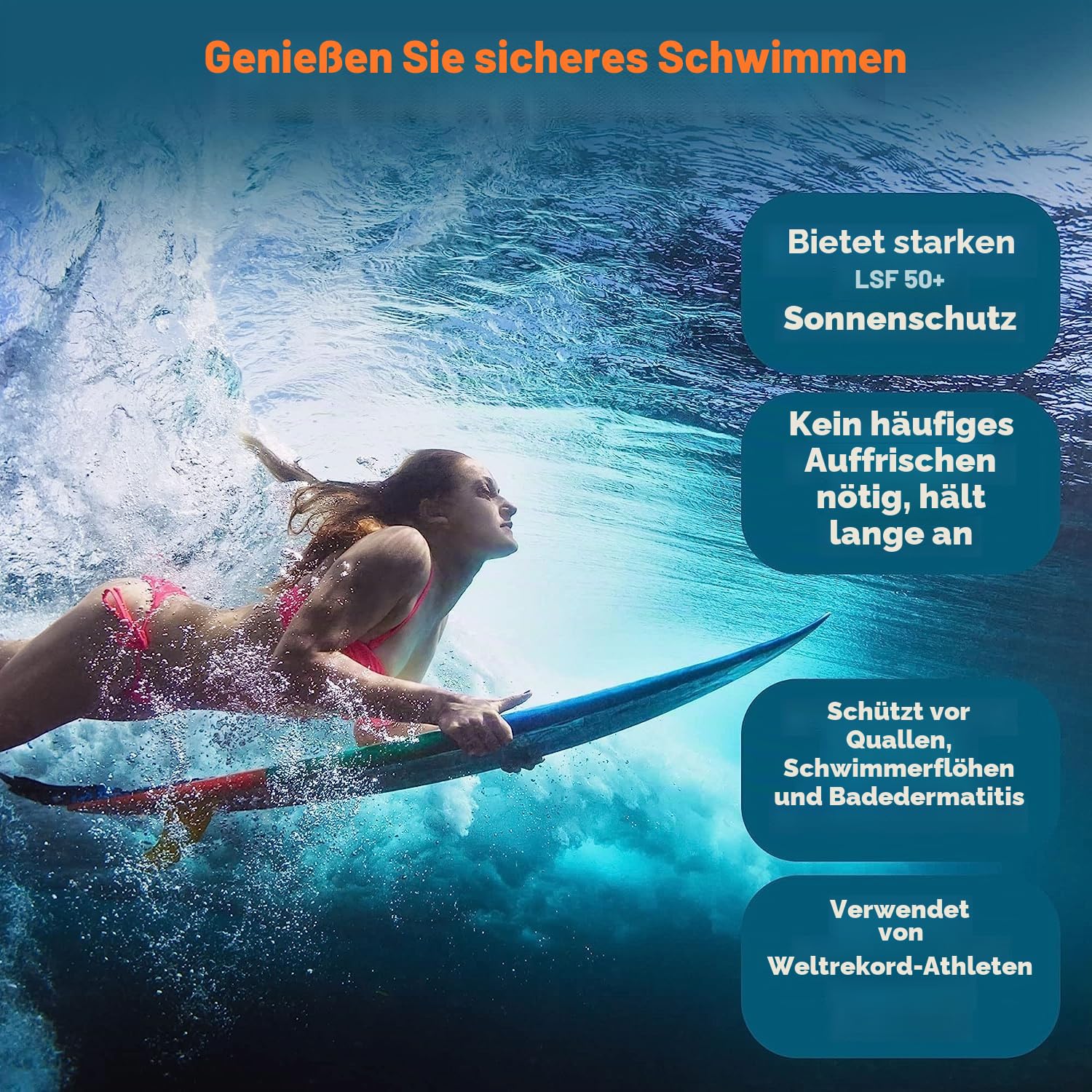 Safe Sea Zinkoxid-Sonnenschutz LSF50 | Klarer Mineralischer Gesichts-Sonnenschutz ohne Weißguss | Anti-Quallen-Stachel-Schutzlotion | Korallenriffsicher | Reisegröße – 60 ml (Pack of 3)