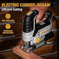 Vista 2 de Sierra de calar con cable: DEKOPRO Herramienta de sierra de calar eléctrica para trabajar la madera, herramienta manual de corte de madera con 6