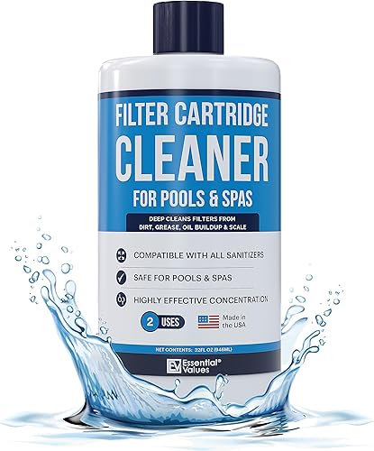Miniatura 2 de Limpiador de cartuchos de piscina y spa (paquete de 2, 32 onzas, 2 cuartos de galón en total, 4 usos), fabricado en Estados Unidos, solución de
