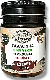 Cavalinha + Chá verde + Carqueja + Hibisco 700mg - 60 Cápsulas | Suplemento alimentar