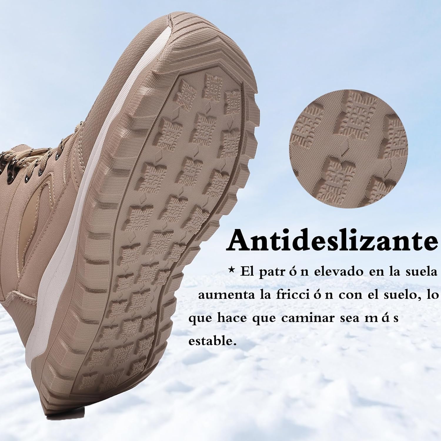 Ankle Boots Winter for Women Warm Keep and Waterproof Lace Up Velvet Zippered Comfortabel Sneaker Boots