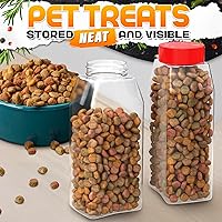 Vista 9 de 2 recipientes grandes para condimentos con boca ancha para un fácil llenado, recipientes de especias de 32 onzas con tapas dobles para especias