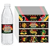 140 Pcs Black History Month Water Bottle Labels, 8.6