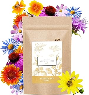 Honey Bee Wildflower Pollinator Mix - 65,000+ Seeds Perennial & Annual Flowers - Planting Outdoors to Save The Bees - Cali...