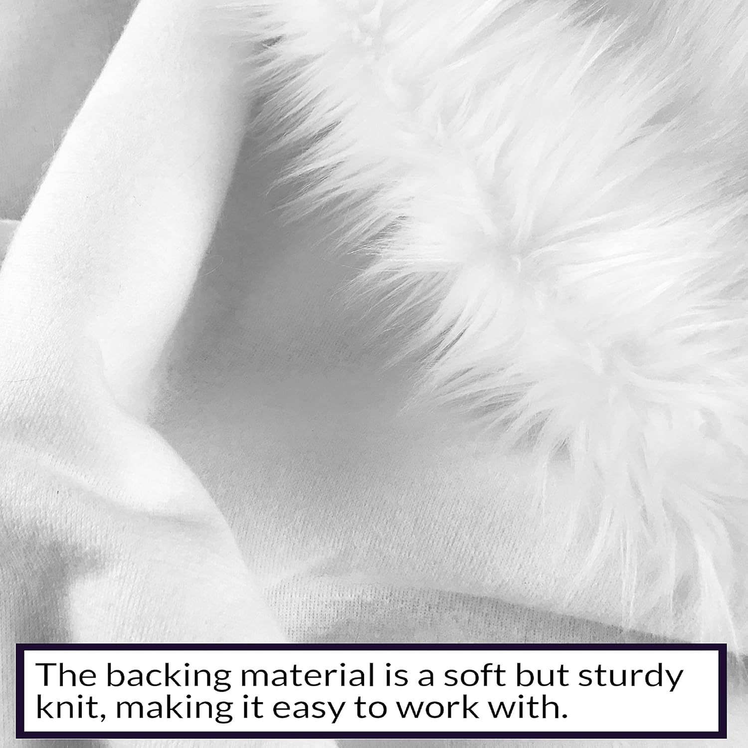 Bianna White Luxury Faux Fur Fabric, by The Yard, American Seller, Shag Shaggy Squares for Crafting, Sewing, Costumes (1 Yard - 36x60 inches)