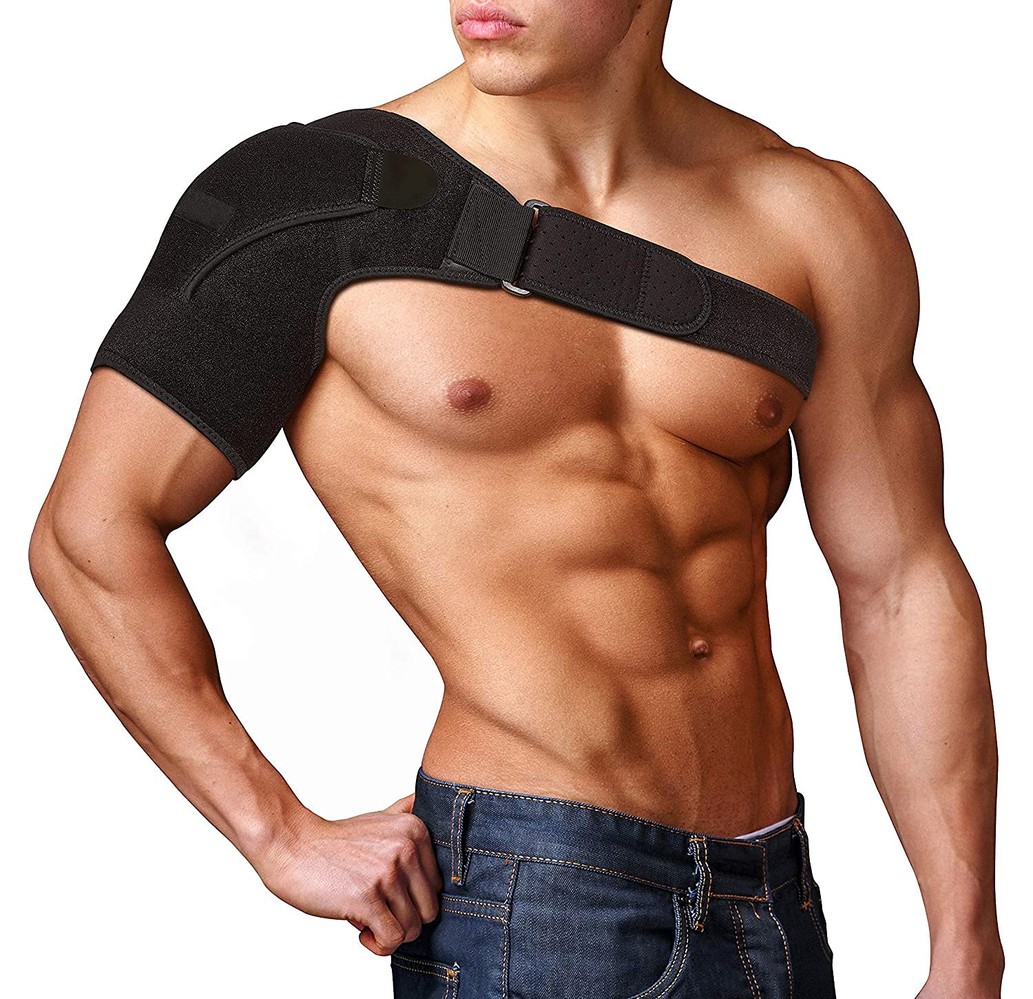 Comport Shoulder Support Neoprene Adjustable Stretch Strap Brace Support Medical Posture Compression Shoulder Pad Black (RIGHT) (B09J4SVJFF) Amazon Price History, Amazon Price Tracker