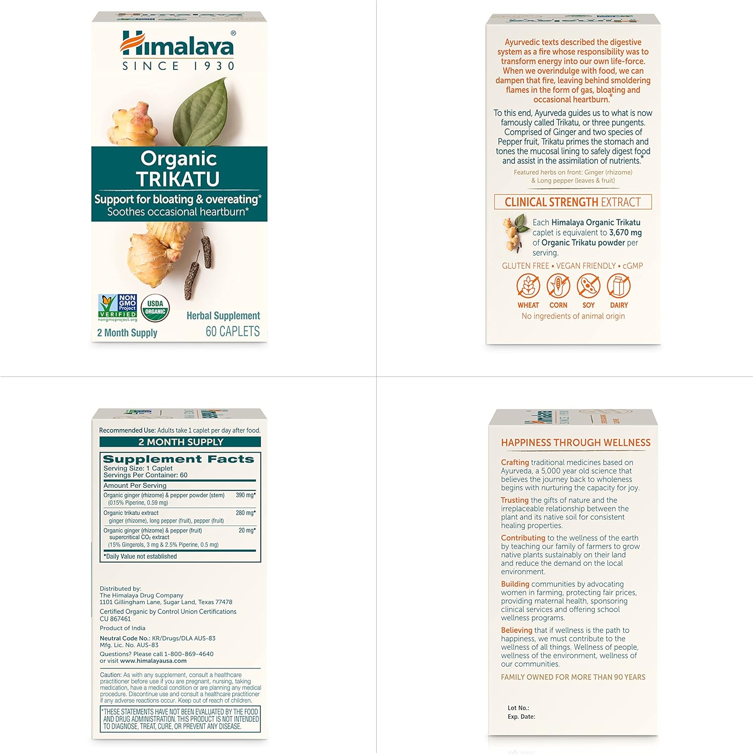 Buy Himalaya Organic Trikatu Herbal Supplement for Occasional Heartburn Digestive Support Gas