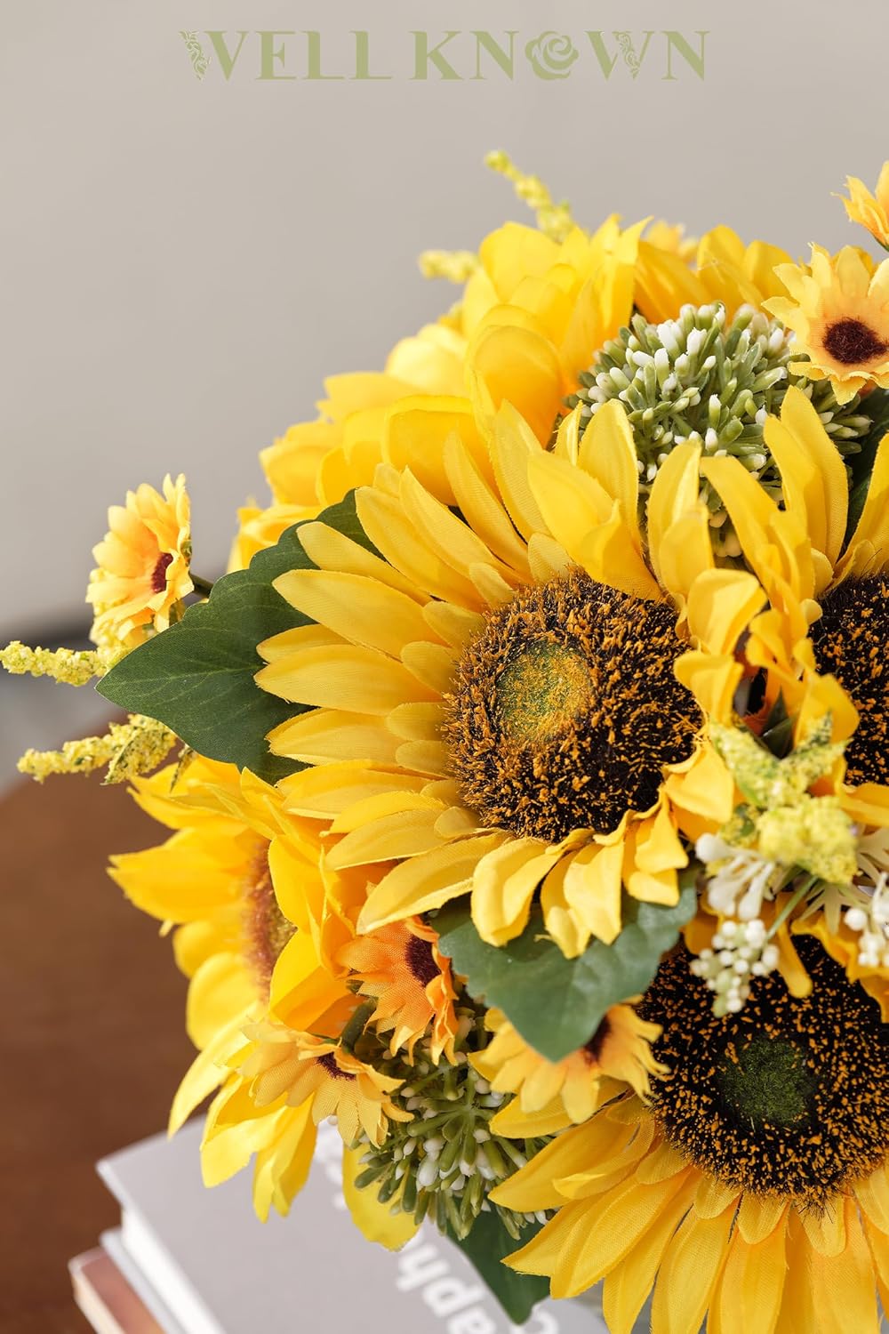 WELL KNOWN Sunflower Decor Arrangement as Table Centerpieces, Artificial Flowers in Vase for Home Decor Yellow Sunflower Centerpieces for Dinning Tea Coffee Table and Kitchen Decor & Gift