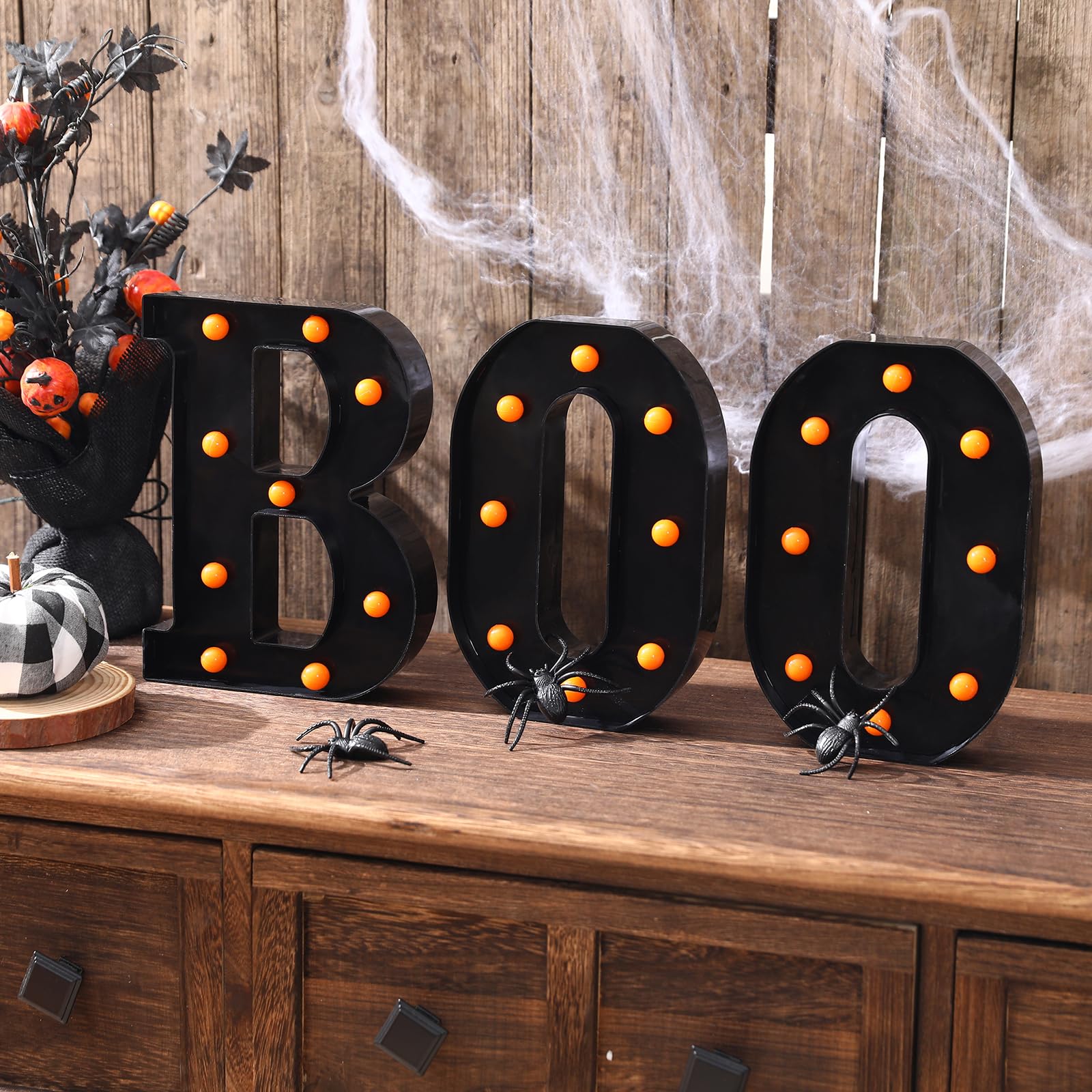 Halloween BOO Marquee Light Up Letters -4 Halloween BOO Marquee Light Up Letters -4