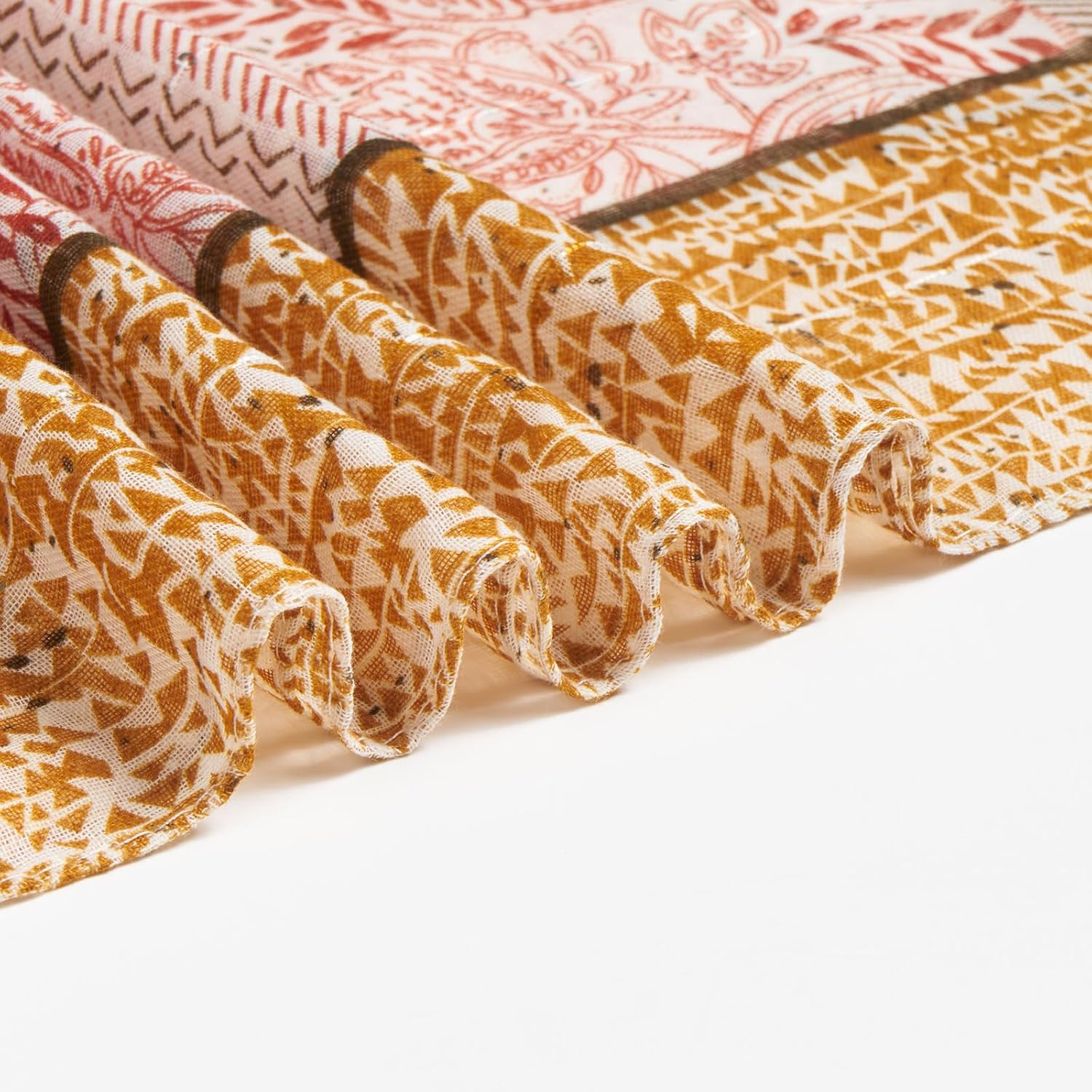 Lightweight Scarves Floral Cotton Scarf for Women Fashion Shawl Wraps Thin Fall Winter Neck Scarves - Image 4