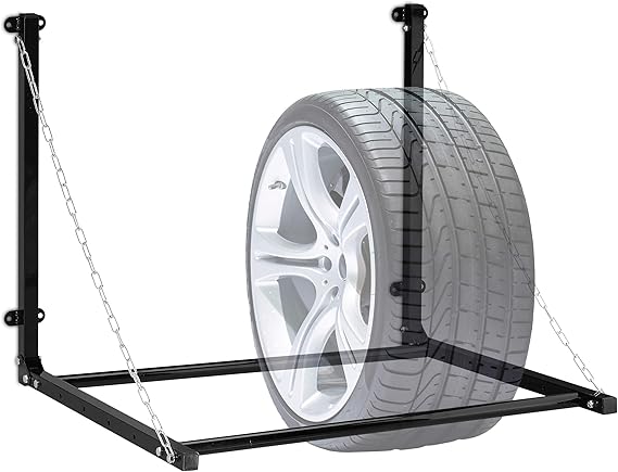 Scaffale Portagomme Per 8 Pneumatici - Acciaio, Capacità 150kg, Regolabile, Per Garage - Foto 7