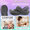 Zuecos de Pelo Sintético de Hello Kitty Sanrio para Niñas, Tallas US 10–3, Zapatos de Entrada, Zapatillas Antideslizantes Kuromi para Casa, Regalos Kawaii para Niñas (Talla 10/11 US, Kuromi Gris) 7