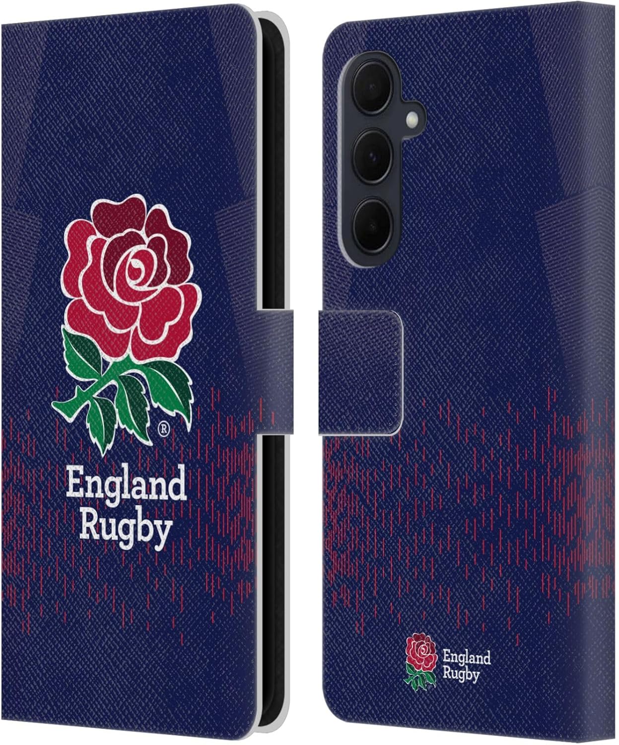 Head Case Designs Officially Licensed England Rugby Union Home 2023/24 Crest Kit Leather Wallet Case Compatible with Samsung Galaxy A35 5G