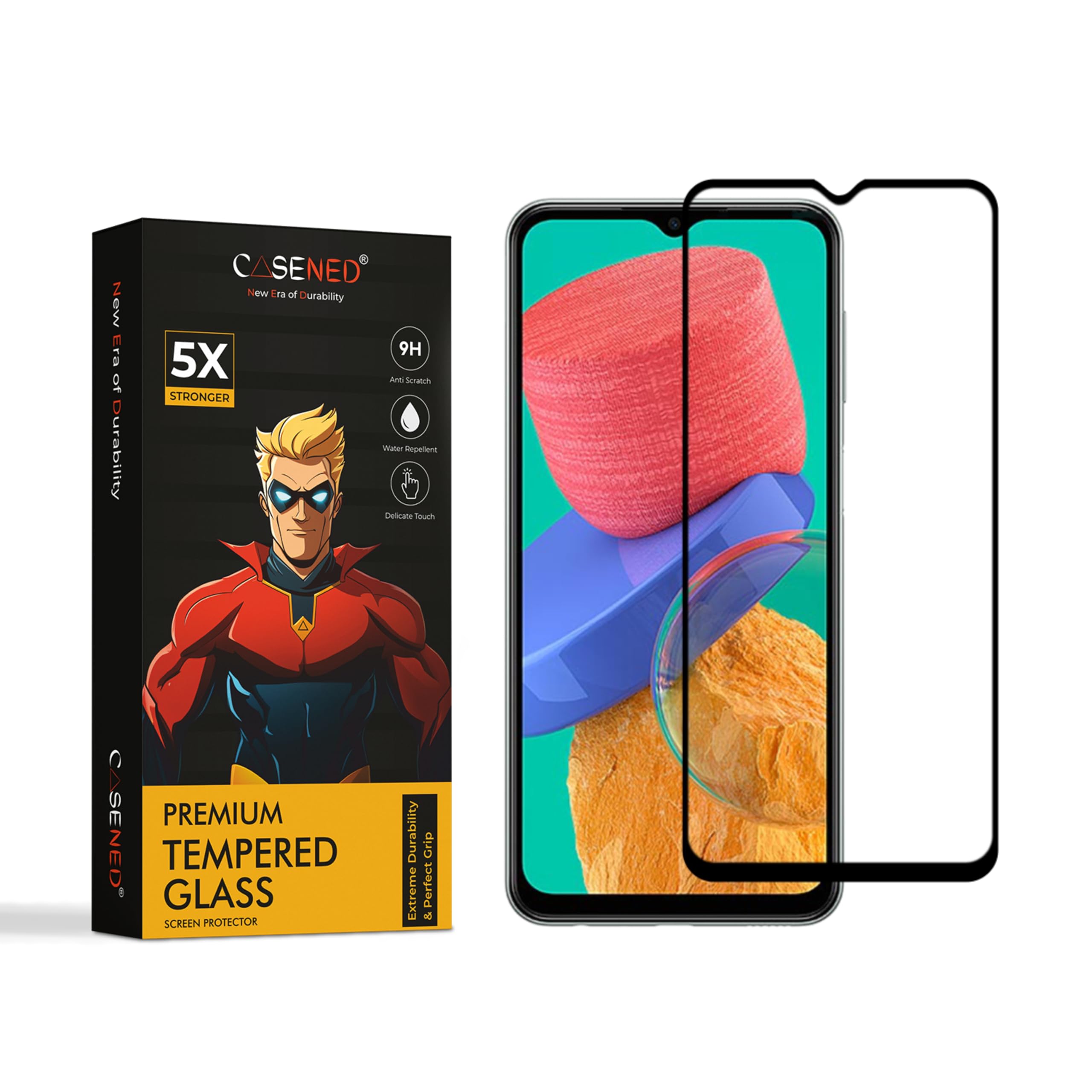 CASENED Screen Protector for Samsung Galaxy M33 5G/M13/M13 5G/A13/F13/A23/F23, [9H Hardness] [Military Grade Shatterproof] HD Tempered Glass for Full Coverage Screen Protector, Easy Installation (B0D6NDQFYX) Amazon Price History, Amazon Price Tracker