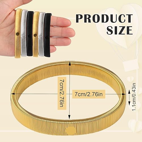 Vista 3 de Coolrunner 6 piezas antideslizantes elásticos para camisas de manga de brazaletes metálicos para ligas elásticas de banda