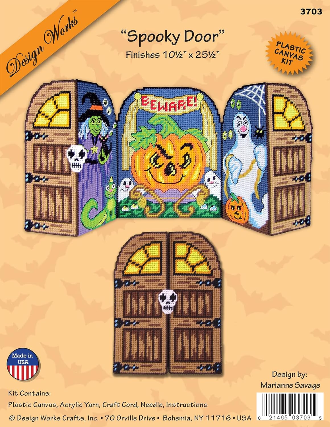 Design Works Crafts Spooky Door Table Décor Plastic Canvas Kit