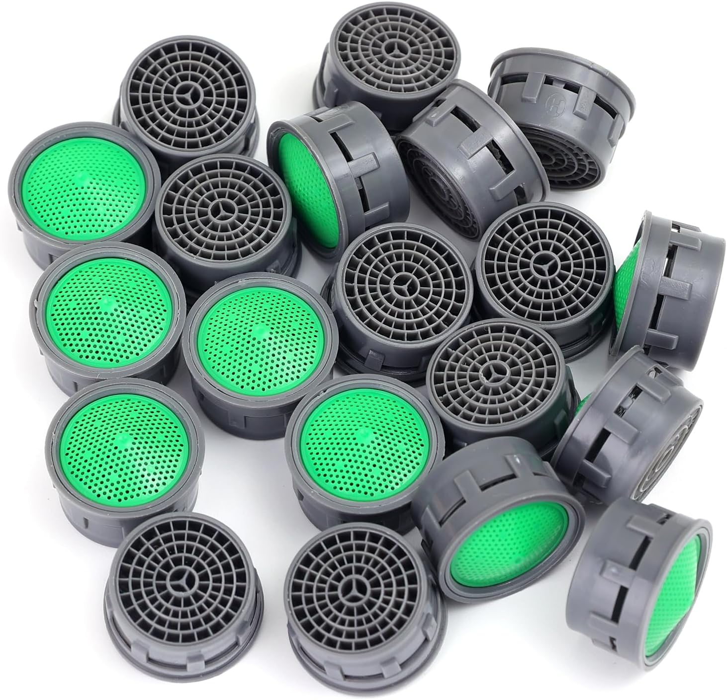 5pcs Splash-Free Faucet Aerators Water-Saving Tap Nozzles Plastic Bubbler Spout Nets Household Bathroom Kitchen Tool,2 * 1.3cm