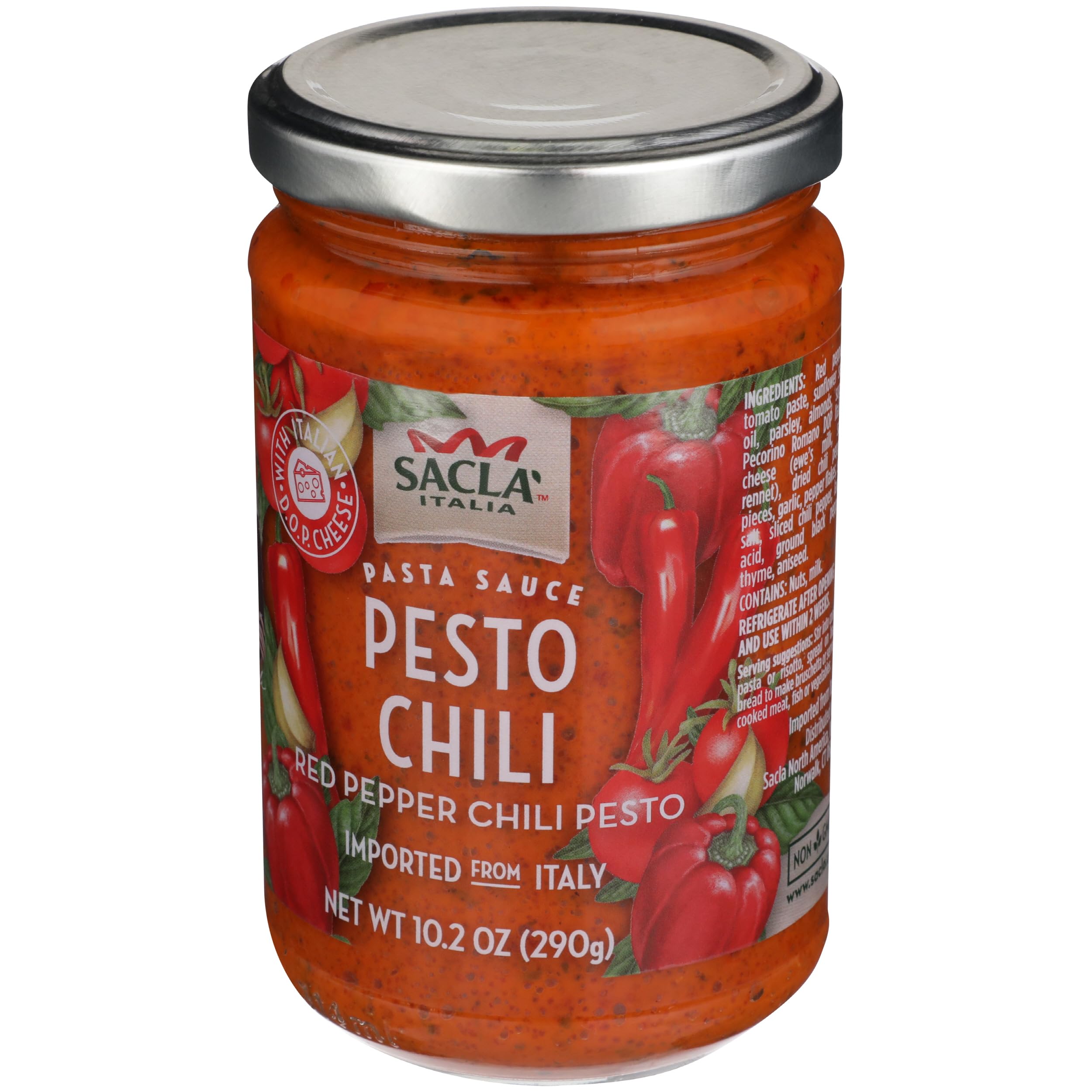 Amazon.com: Sacla Pesto - Salsa de pasta de chile, pesto de chile