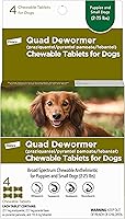 Vista 1 de Elanco Desparasitador cuádruple masticable para perros pequeños, 2-25 libras, 4 tabletas masticables, blanco