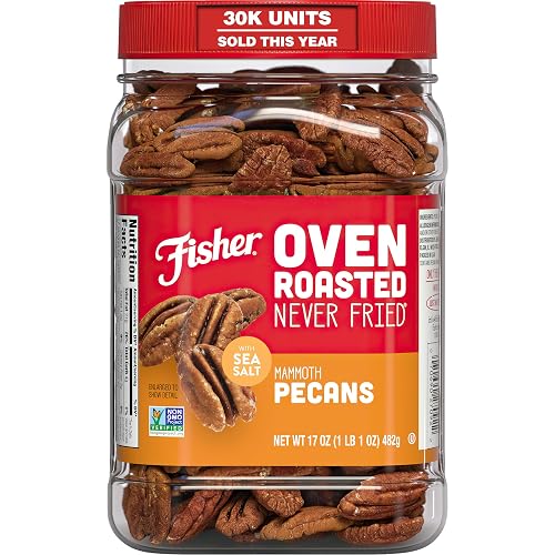 Fisher Oven Roasted Never Fried Mammoth Pecans, 17 Ounces (Pack