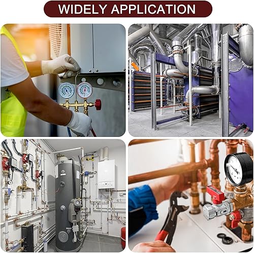 Miniatura 10 de uxcell Conector de montaje de tubería de presión de cobre de 58 pulgadas x 14 pulgadas X 58 pulgadas x 58 pulgadas para suministro de plomería y