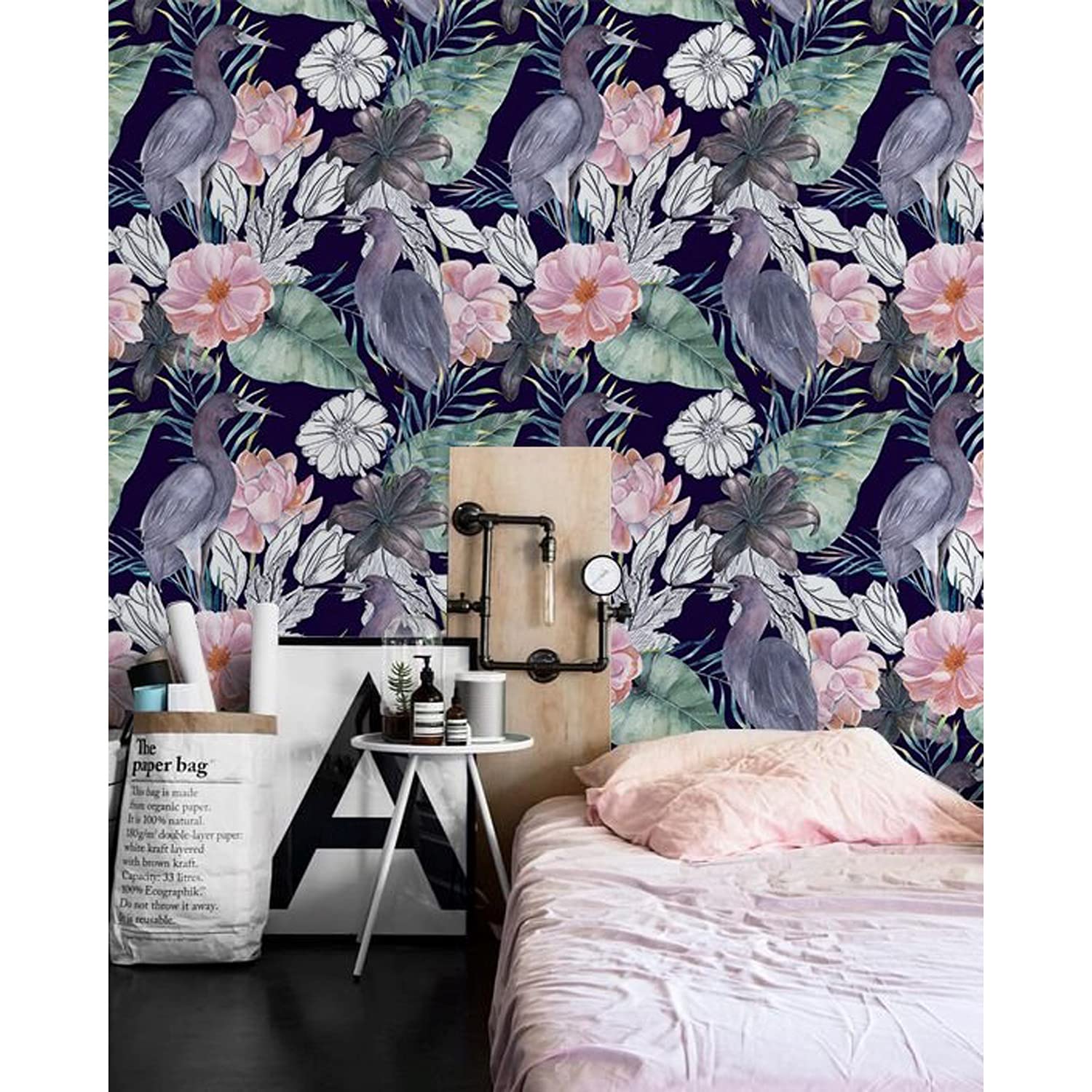 Mural meuble chambre salon stickers muraux fleurs de grues 250x250