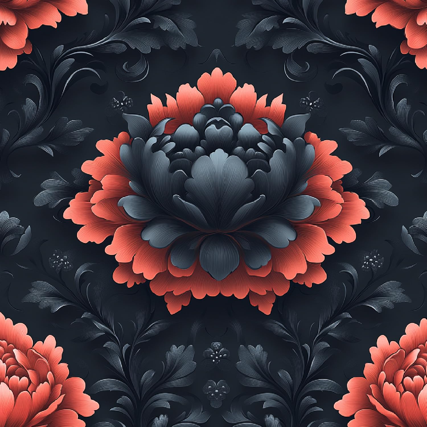 17.3"x78.7" Flowers Plants Peel and Stick Wallpaper European Style Retro Contact Paper Shelf Liner for Cabinets DIY Non-Woven Fabrics Self Adhesive Removable Wall Paper Covering Bedroom Deco — image 1