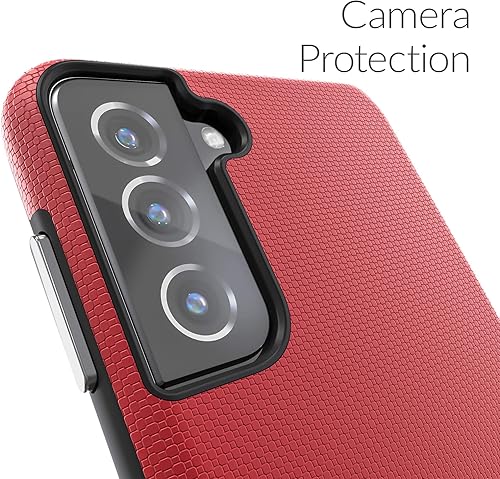 Miniatura 3 de Crave Dual Guard Para Galaxy S21+ Caso, Protección A Prueba De Golpes Funda De Doble Capa Para Samsung Galaxy S21 Plus, S21+5G (6.7 Pulgadas) - Rojo