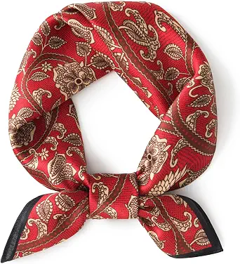 100% Mulberry Silk Scarf for Women Lightweight 21" Small Square Neck Scarf Headscarf Neckerchief Gift Packed