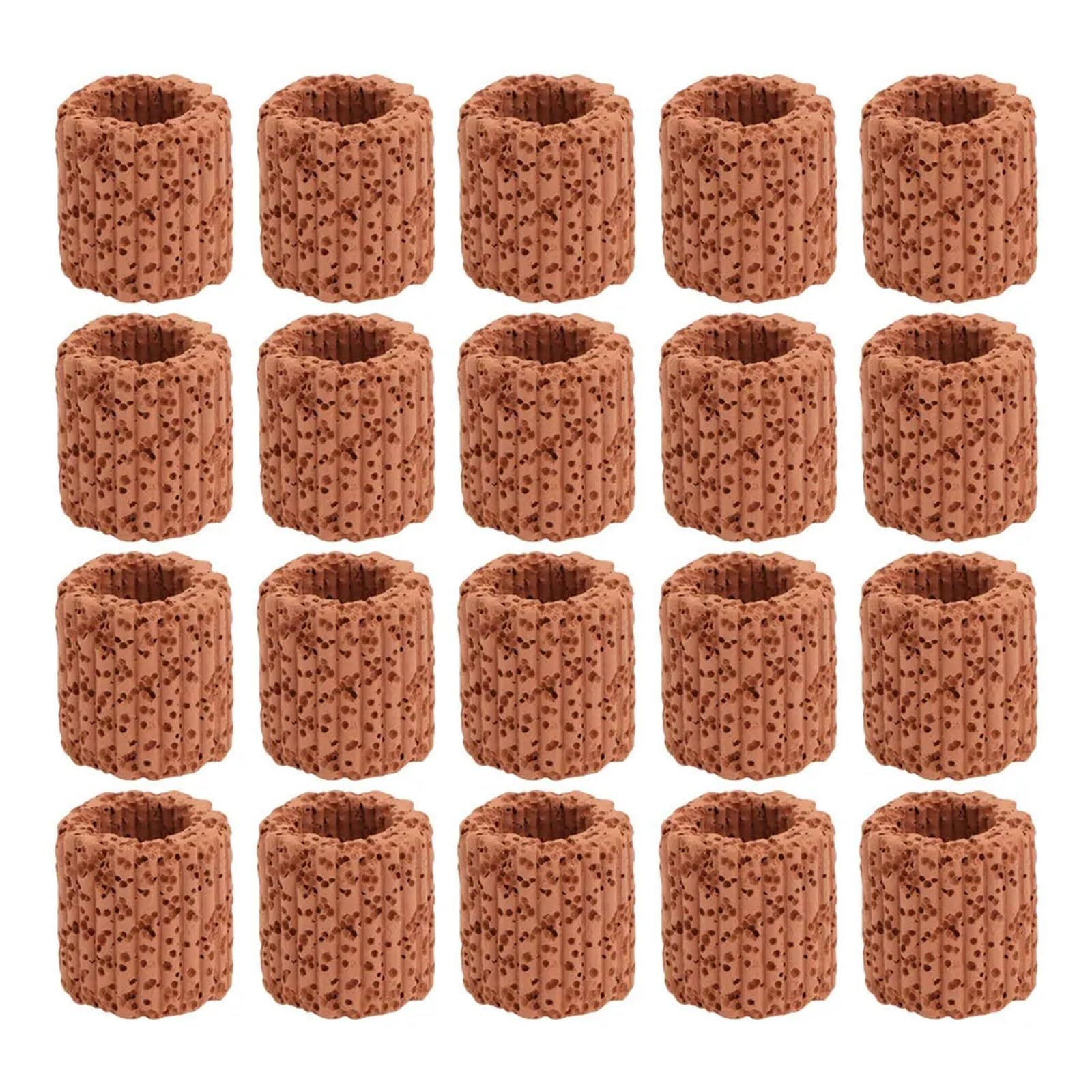 Yangshe 50Pcs Water Plant Fixed Ring Quality Pottery High Temperature Fired Reusable Aquarium Planting Gravity Ring for Fish Tank