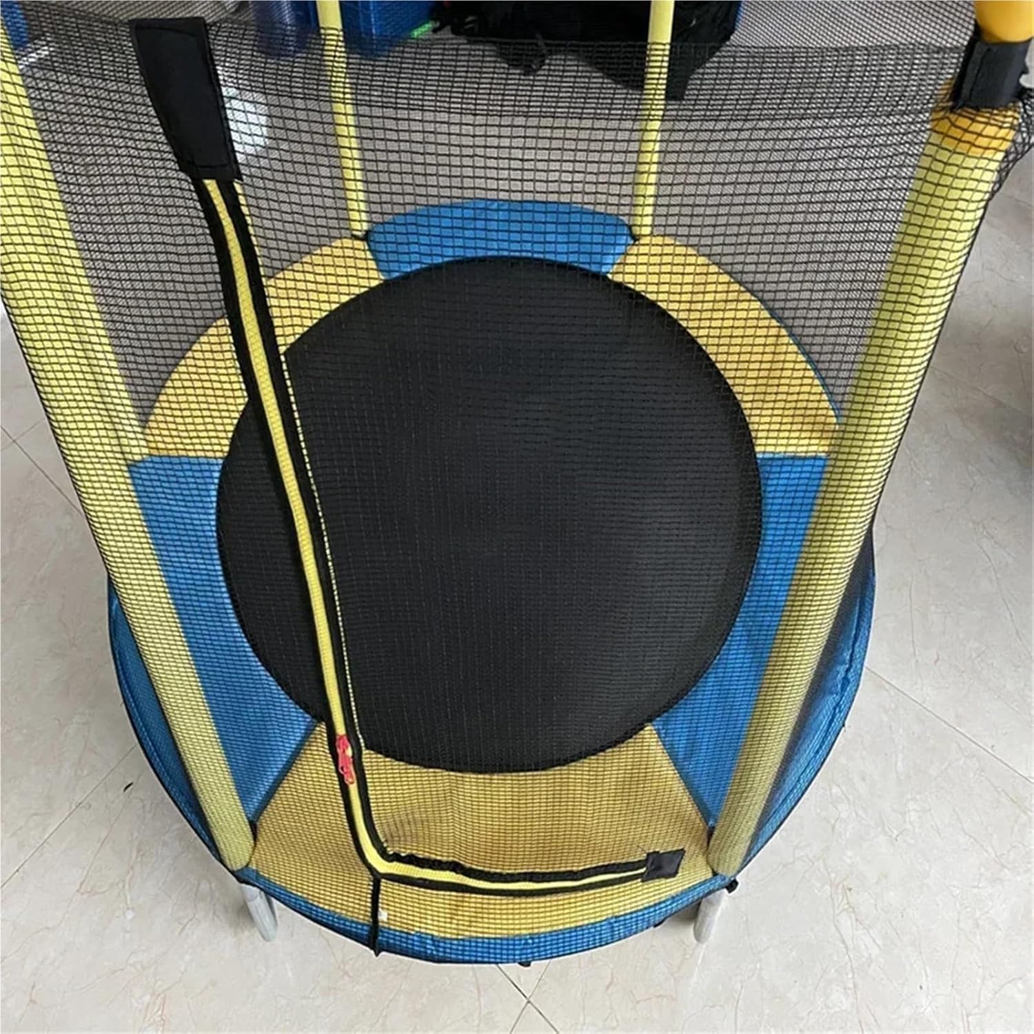 Trampoline Surround Pad Jumping Bed Cover Guard Spring Protective Cover Supplies Outdoor Product(Yellow blue1.5m A)
