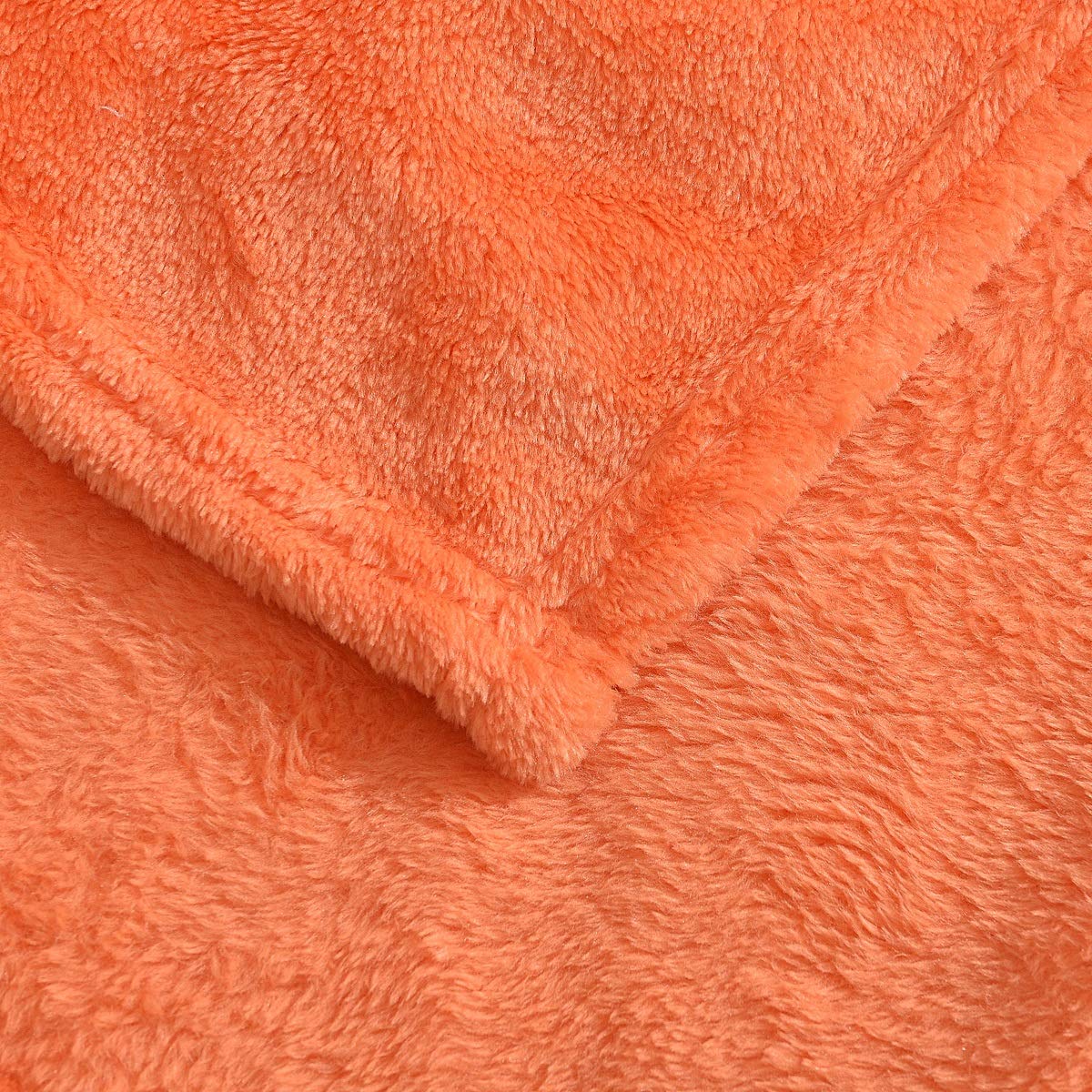 PICCOCASA Coperta plaid in pile per divano in pile di flanella, peluche in microfibra, con frange soffice, leggera, gialla, 130 x 150 cm