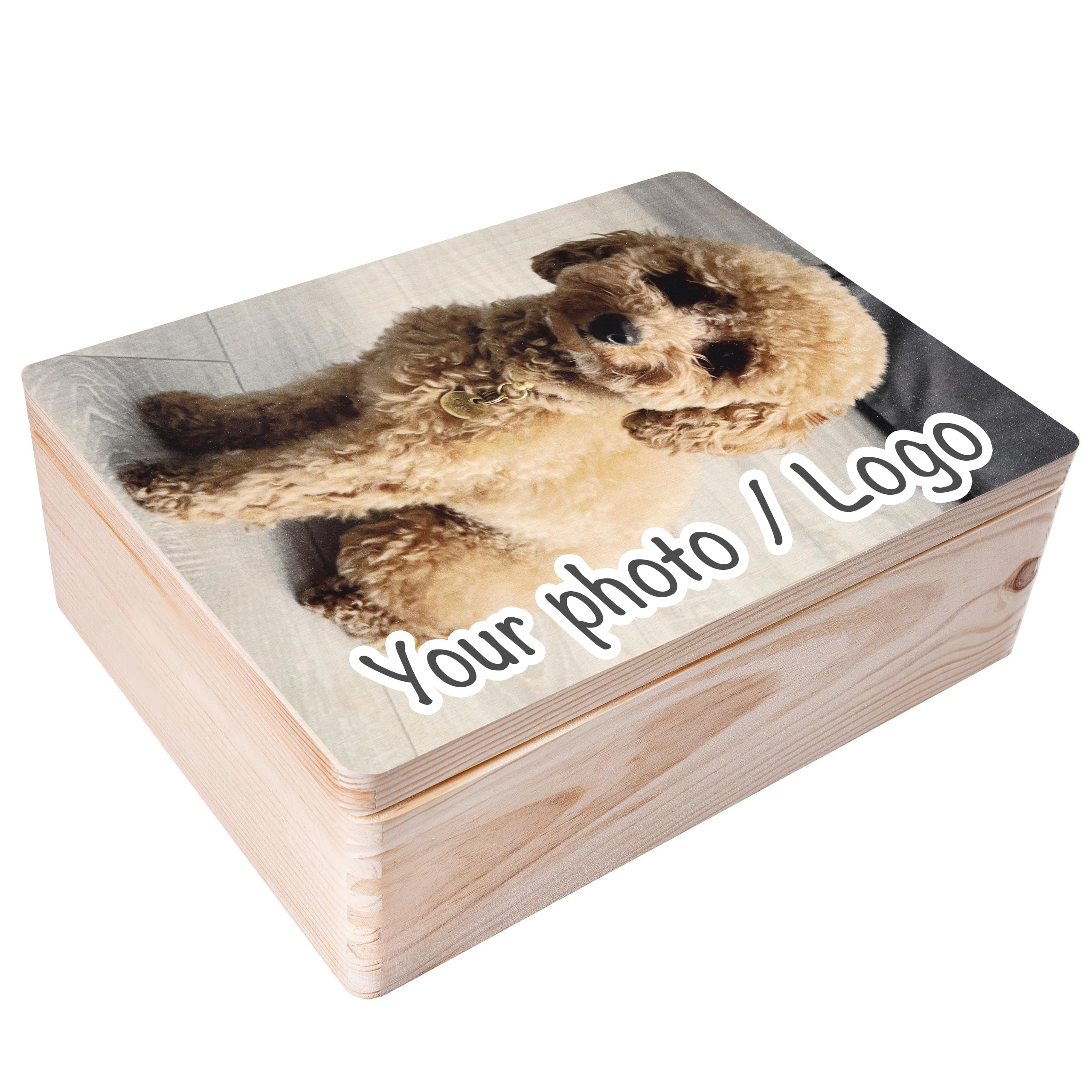 Creative Deco Personalised Any Photo Gifts for Women, Men, Girls or Boys | Unique Custom Gift Box for Him/Her | Customised Wooden Storage Box | Perfect as a Keepsake or Decoration โ image 1