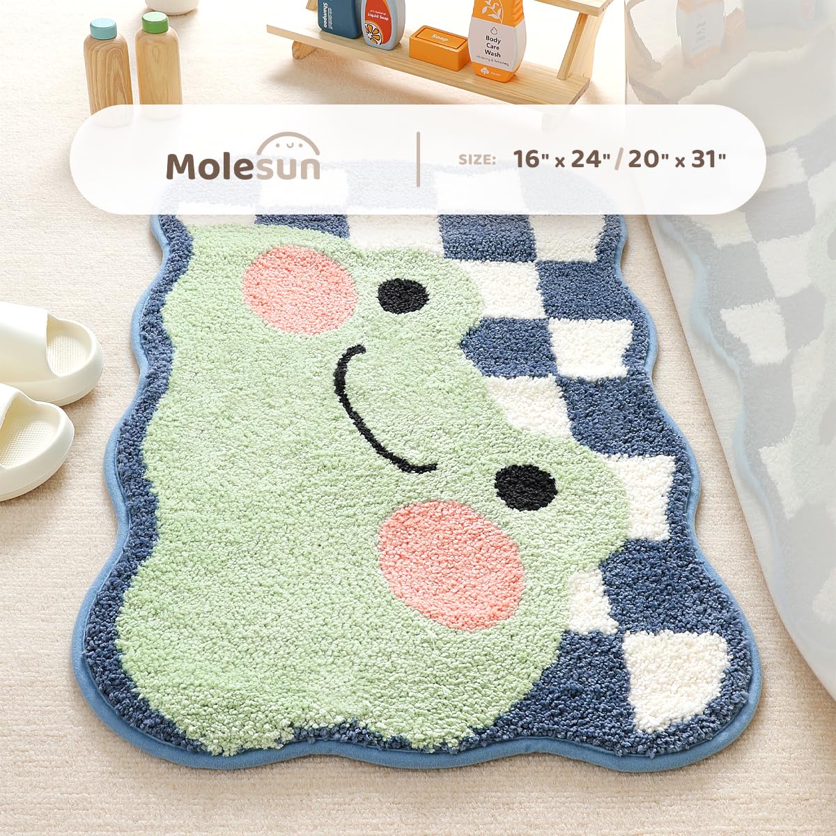 Molesun Animal Bathroom Rug Mat, Extra Soft Absorbent Bath Rug, Non-Slip Comfortable Bath Mat, Carpet for Tub Shower - Image 2