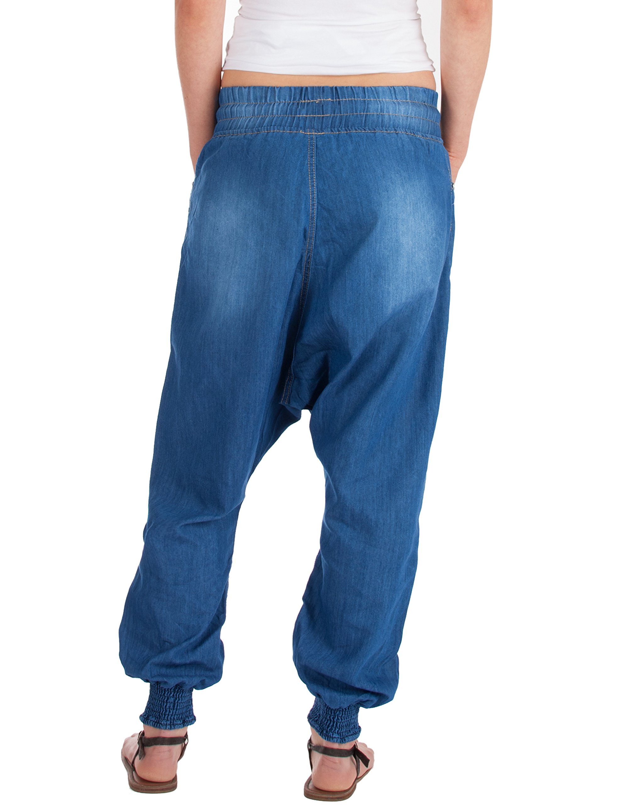 Fraternel Sarouel Pantalon Jeans Femme Ample décontracté