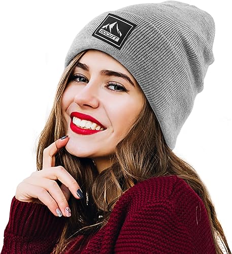 Miniatura 4 de Gorro de punto con puños cálidos de invierno, unisex, gorro de punto de calavera, sombrero de esquí de moda para hombres y mujeres