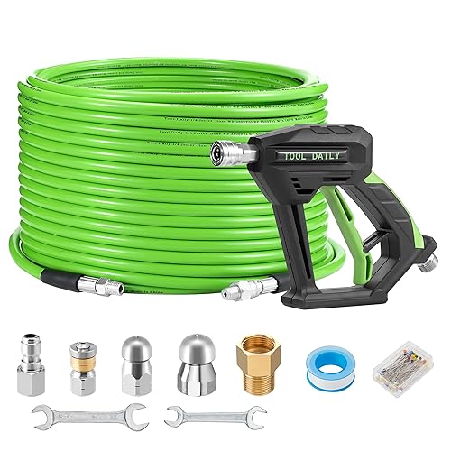 Tool Daily Sewer Jetter Kit for Pressure Washer 100 FT,